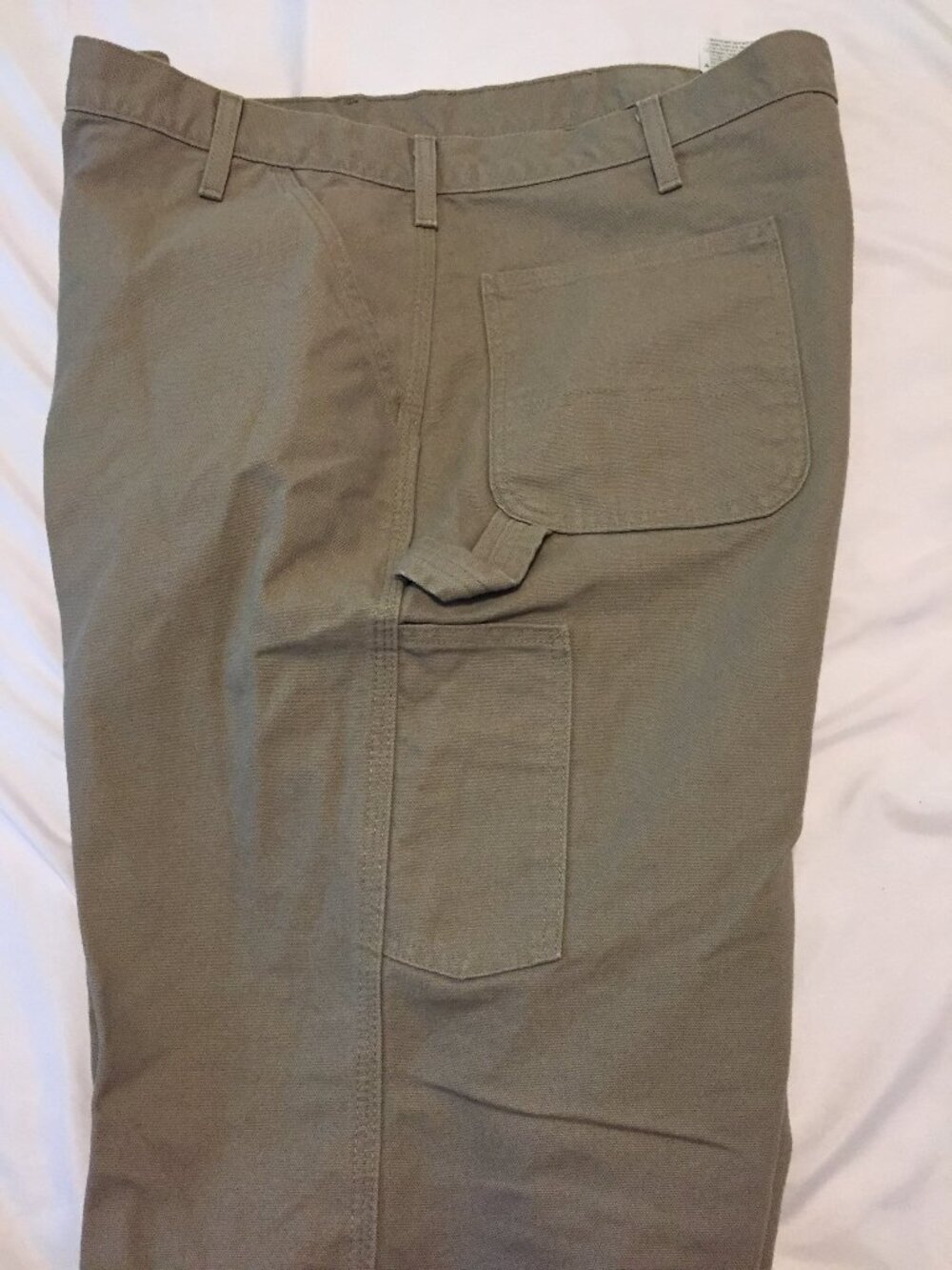 Carhartt Carpenter Pants 42 x 34 Tan B11-DES Workwear Canvas Loose Fit Tan Nice